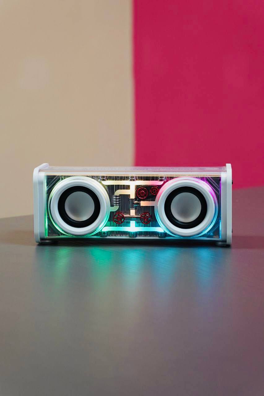 V8 Transparent Mecha Bluetooth Speaker